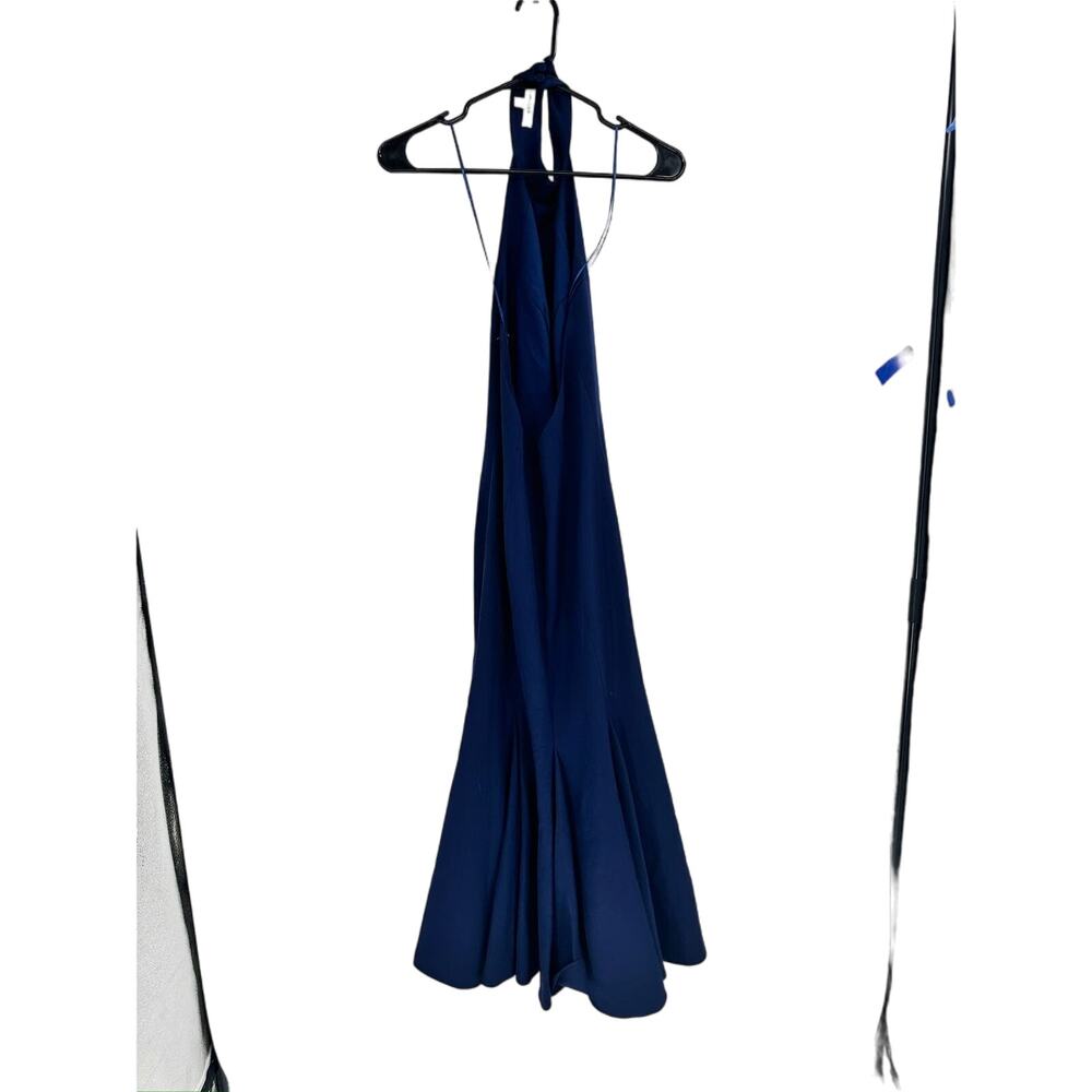 Milly Penelope High Neck Cady Dress in Navy Blue Size 2 - Picture 6 of 6